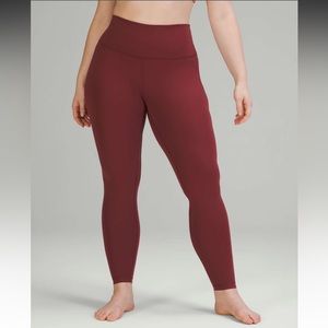 Lululemon Wunder Under High-Rise Tight 28" *Full-On Luxtreme Mulled Wine SIZE 8